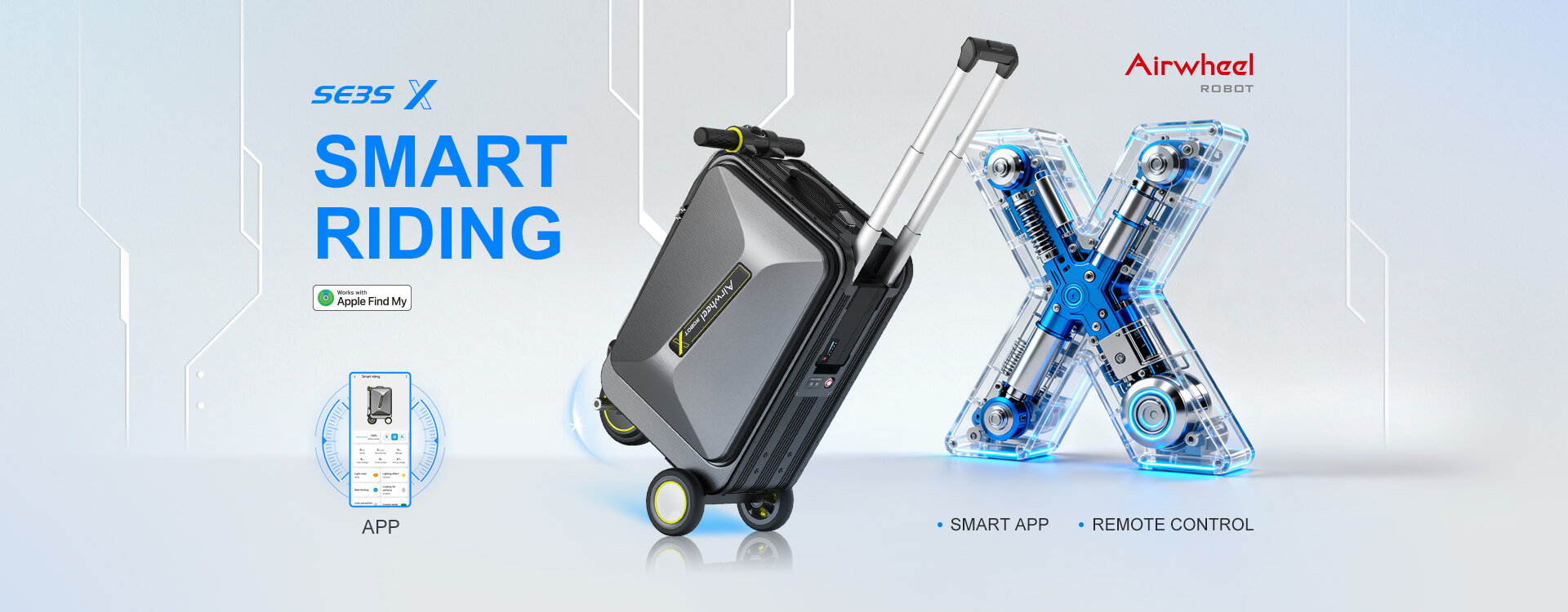 Airwheel SE3SX scooter cabin suitcase